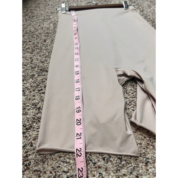 Spanx Women Shaper Shorts Hi Waist Mid Thigh Thinstincts Shaping Beige Size L - Picture 3 of 6